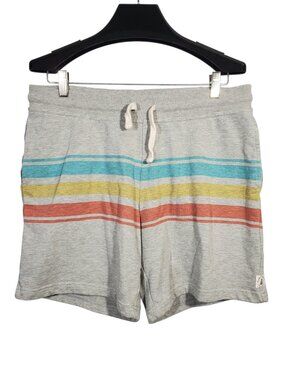 Chubbies Lounge Wear 7" Shorts Men's L Gray Striped French Terry Sweatshorts
